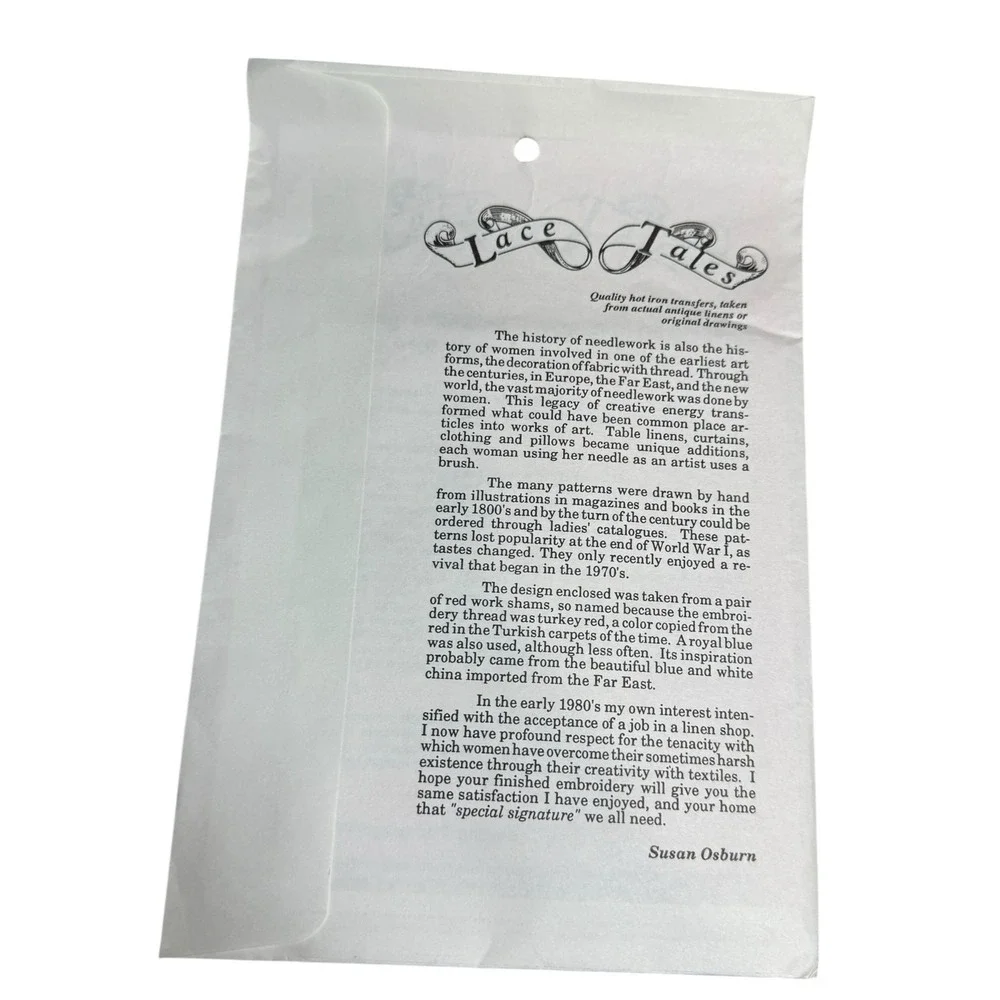 Vintage Embroidery Kit Lace Tales Pillow‎ Sham Needlepoint Good Morning Night
